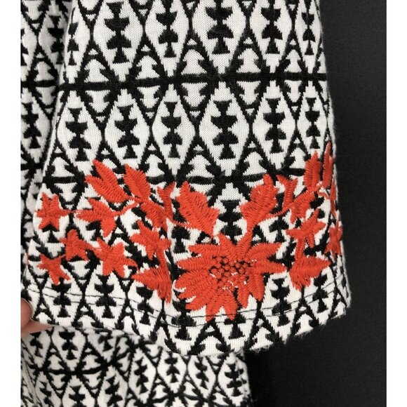 THML Anthropologie Women's Carrie Embroidered Shift Dress SP Black White Office - Picture 4 of 9